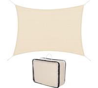 Outsunny Voile d'ombrage rectangulaire 4x6m toile ombrage extšŠrieur protection anti-UV 185g/m? HDPE, pour jardin terrasse extšŠrieur patio piscine balcon, crššme