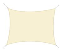 Outsunny Voile d'Ombrage Rectangulaire 6 x 4 m Polyester Imperméabilisé Haute Densité 160 g/m² Crème