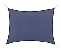 Outsunny Voile d'Ombrage Rectangulaire Toile Solaire Taud de Soleil HDPE 4 x 6 m Bleu