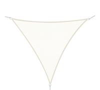 Outsunny Voile d'Ombrage Triangulaire 6x6x6m, Voile en Polyester Protection UV, Blanc Crème