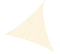Outsunny Voile d'ombrage triangulaire 3x3x3 m polyéthylène haute densité anti-UV Crème