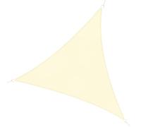 Outsunny Voile d'ombrage Triangulaire Grande Taille 4 x 4 x 4 m polyéthylène Haute densité résistant aux UV crème