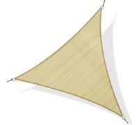 Outsunny Voile d'Ombrage Triangulaire Protection Solaire Tente Imperméable en Laiton 3x3x3m