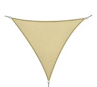 Outsunny Voile d'ombrage Triangulaire Toile ombrage imperméable Grande Taille 4 x 4 x 4 m polyéthylène Haute densité résistant aux UV Coloris Sable