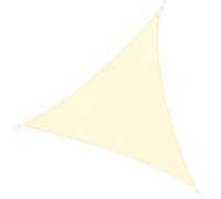 Outsunny Voile d'ombrage triangulaire toile ombrage UV protection pour terrasse jardin extérieur en HDPE 5 x 5 x 5 m crème