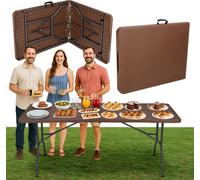Outtec® table de fête, table de banquet, table de buffet - 180 x 70 cm - table pliante, table de balcon, table - pour camping, balcon, jardin, banquet, fête, buffet