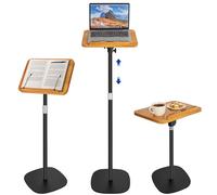 OUUTMEE Support de Lecture en Métal, 26,5 x 39 x 170 CM, Noir | Réglable en Hauteur de 50-170cm, Pliable, Stable, Bureau Portable Pour Ordinateur Portable, Tablette et Livres