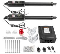 Ouverture de portail double battant, 2 unités, 399,16 kg, 457 mm, 80 W, couleur noire