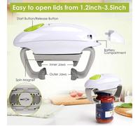 Ouvre-bocal électrique - gadget de cuisine solide et robuste pour bocaux scellés - ouvre-bocal automatique mains libres avec moins