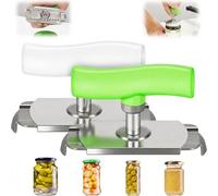Ouvre Bocal Manuel et Ouvre Boite de Conserve Ajustable Multifonctionnel en Acier Inoxydable Sans Effort pour Mains Faibles A-rthrite Personnes Âgées et Femmes Convient bocaux diamètre 2,5 à 9,5 cm