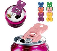 Ouvre-boîte de boisson de couleur avec couvercle de protection, ouvre-boîte à onglets en plastique, outil de cuisine réutilisable et facile, 6/12/18 pièces 12pcs