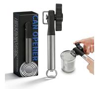 Ouvre Boite de Conserve et Décapsuleur 2-en-1 Multifonction un Ouvre-Boîtes Manuels Sans Bords Tranchants Can Opener Ouvre Bocal Convient à la Plupart des Conserves Rondes et Carrées