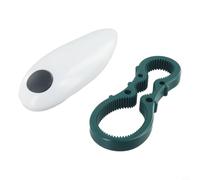 Ouvre-boîte électrique automatique effort pour bocaux et conserves - pour bord lisse mains libres gadget cuisine pile AA 17cm