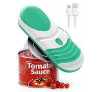 Ouvre-boîte électrique automatique rechargeable One-Touch pour personnes | Design rechargeable avec bord lisse. Couvercle aimanté, poignée ergonomique et s'adapte à la plupart des canettes standard.