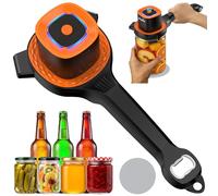 Ouvre-Boîte électrique, Ouvre-Boîte de Conserve Automatique à Une Touche, Rechargeable Ouvre-Bocal électrique, Ustensile de Cuisine pour Seniors, Arthrite & Faiblesse des Mains (Orange)