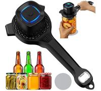 Ouvre Boîte électrique,Ouvre Boîte de Conserve Automatique à Une Touche,Rechargeable Ouvre Bocal électrique,Ustensile de Noir