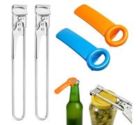 Ouvre Boite Manuel, Lot De 4 Ouvre Bocaux et Bouteille Sans Effort en Acier Inoxydable et ABS, Ouvreur à Bocaux Multifonction pour âgées Les Personnes Souffrant D'Arthrite, Les Femmes