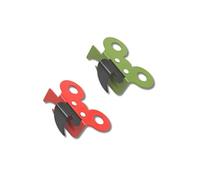 Fackelmann Ouvre-boîte manuel Presto 00888 2-en-1 papillon acier inoxydable rouge/vert