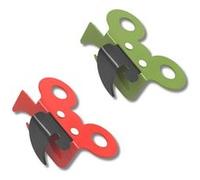 Fackelmann Ouvre-boîte manuel Presto 00888 2-en-1 papillon acier inoxydable rouge/vert