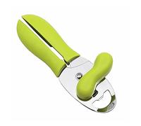 Ouvre-boîte manuel professionnel 4 en 1 en acier inoxydable, Dessertisseur, Outils d'accessoires de cuisine pour conserve, couvercle de bouteille et bocal (vert)
