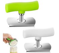 Ouvre-boîte Réglable en Acier Inoxydable - 2 pcs Ouvre-bocal, Couvercles Faciles à Enlever, Vis Torsadée, Ouvre-bouteille, Pince de Couvercle de Pot, Outil de Cuisine