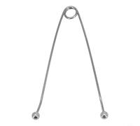 Ouvre-bouche poisson en acier inoxydable avec pointe ronde pour enlever les hameçons et ouvrir les mâchoires en eau douce ou en eau salée Couleur argent