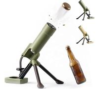 Ouvre-bouteille à mortier pour bière - Ouvre-bouteille à mortier de 51 mm, lanceur de capsule tactique robuste, ouvre-bouteilles à pression, décor exclusif pour hommes pour bar et bureau (Vert)