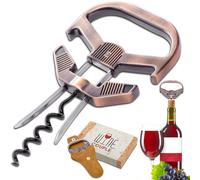 Ouvre-bouteille à vin, tire-bouchon à vis pour les vieux vins, avec étui en cuir portable