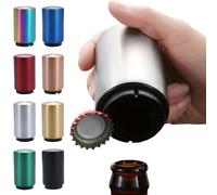 Ouvre-bouteille de bière automatique, ouvre-bouteille aimanté, ouvre-bouteille en acier inoxydable à pression vers le bas pour bouteilles de vin, bière, soda, accessoires de cuisine, outil de cuisine 