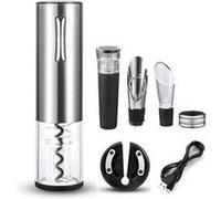 Ouvre-bouteille de vin argent électrique automatique intelligent rechargeable par usb ensemble de coupe-feuille Argent G