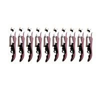Ouvre - Bouteille de Vin, Clé à Vin en Acier Inoxydable, Serveuse de Restaurant, Sommelier, Barman's Wine Key (10, wine red)