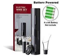 Ouvre-bouteille de vin noir électrique ensemble tire-bouchon automatique avec coupe-feuille pour vin rouge G