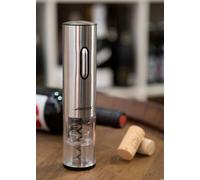 Ouvre-bouteille électrique, en ABS/acier inoxydable, de couleur grise, longueur 270 mm