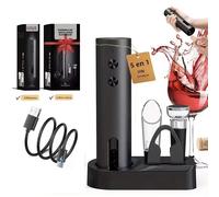 Ouvre-bouteille électrique Rechargeable avec coupe-feuille, verseur de vin et bouchon sous vide, chargement USB-C, conception compacte pour la cuisine domestique Size 2