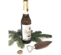 Ouvre-bouteille en acier inoxydable avec manche en bois