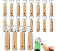 Ouvre-bouteille en bois à graver - Ouvre-bouteille avec poignée en bois - Ouvre-bouteille portable en bois pour la maison et le bar - 20 pièces