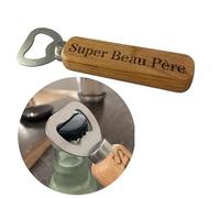 Ouvre bouteille, gravé recto/verso "Super Beau Père " et" Je t'aime" idée cadeau, Papa, Beau Père, anniversaire, fête, Noël, bière, original