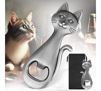 Ouvre-bouteille Ibenzoa® avec motif de chat – un cadeau original et une décoration idéale pour les amoureux des chats | Parfait pour les anniversaires, Noël et la fête des pères
