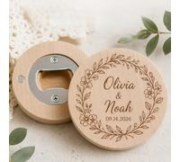 Ouvre-bouteille Magnétique En Bois Personnalisé, Ouvre-bouteille De Mariage