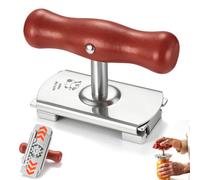 Ouvre Bouteille Manuel en Acier Inoxydable - Modèle Amélioré | Ouvre-boîte manuel extra épais et réglable avec manche en bois, ouvre-bocal à vis, poignée en silicone pour seniors