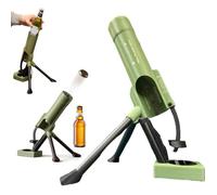 Ouvre-bouteille Mortier de 51mm - Décapsuleur à Pression Lance-Capsule Ludique - Accessoire de Bar et Bureau Original - Vert Armée