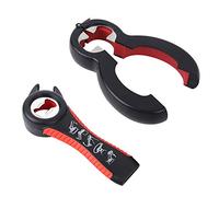 Ouvre-bouteille multifonction 5 en 1, lot de 2 ouvre-couvercle de pot, kit d'ouvre-boîte multi-bouteilles, gadget de cuisine pour usage domestique noir rouge