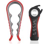 Ouvre-Bouteille Multifonction 5 en 1 - Ouvre-Bocal - Ergonomique - Antidérapant - Rouge