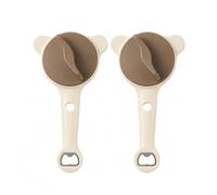 Ouvre-bouteille Multifonctionnel, Ouvre-couvercle De Pot À Réglable | Ouvre-couvercle De Boîte Manuel Antidérapant, Gadgets De Cuisine À Pince(2-PACK Beige)