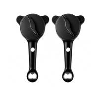 Ouvre-bouteille Multifonctionnel, Ouvre-couvercle De Pot À Réglable | Ouvre-couvercle De Boîte Manuel Antidérapant, Gadgets De Cuisine À Pince(2-PACK Black)