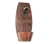 Ouvre-Bouteille Mural - 30 X 16 X 8,5 Cm - Décapsuleur Murale En Bois Et Métal | Forme Tonneau Rétro | Rack De Rangement Capsules | Accessoire Bière Pour Bar Maison