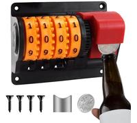 Ouvre-bouteille mural Unyqoos® en plastique de haute qualité, avec compteur numérique – fixation murale, résistant à la rouille et à la corrosion, ouverture à une main, idéal pour les bars et la maiso