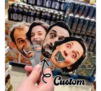 Ouvre-bouteille personnalisé avec photo, porte-clés ouvre-bouteille personnalisé, ouvre-bouteille à motif personnalisé, porte-clés ouvre-bouteille, cadeau pour lui, cadeau d'anniversaire, cadeau pour 