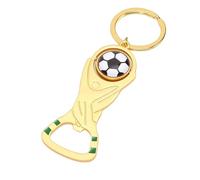 Ouvre-Bouteille Porte-Clés Trophée de Football, Alliage d‘Aluminium Décapsuleur Portatif, Cadeau Fan de Coupe du Monde pour Maison, Camping, Fêtes, Supporters de Foot