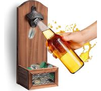 Ouvre-bouteille vintage en bois monté au mur pour le bar, la cuisine et la terrasse